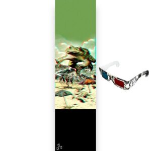 Fruity Griptape (9x33) Anaglyph Toad with 3D Glasses